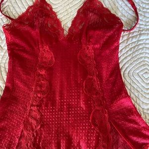 Red Stretch Lace Teddie Vintage